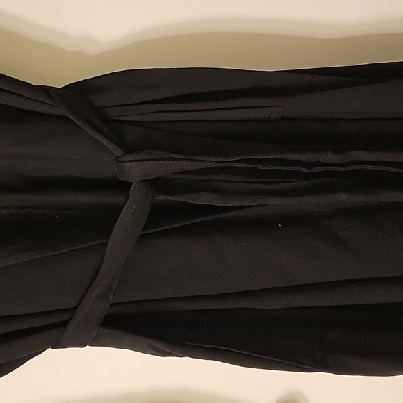 Forever 21 S long black cardigan/coat with self belt - Picture 4 of 8